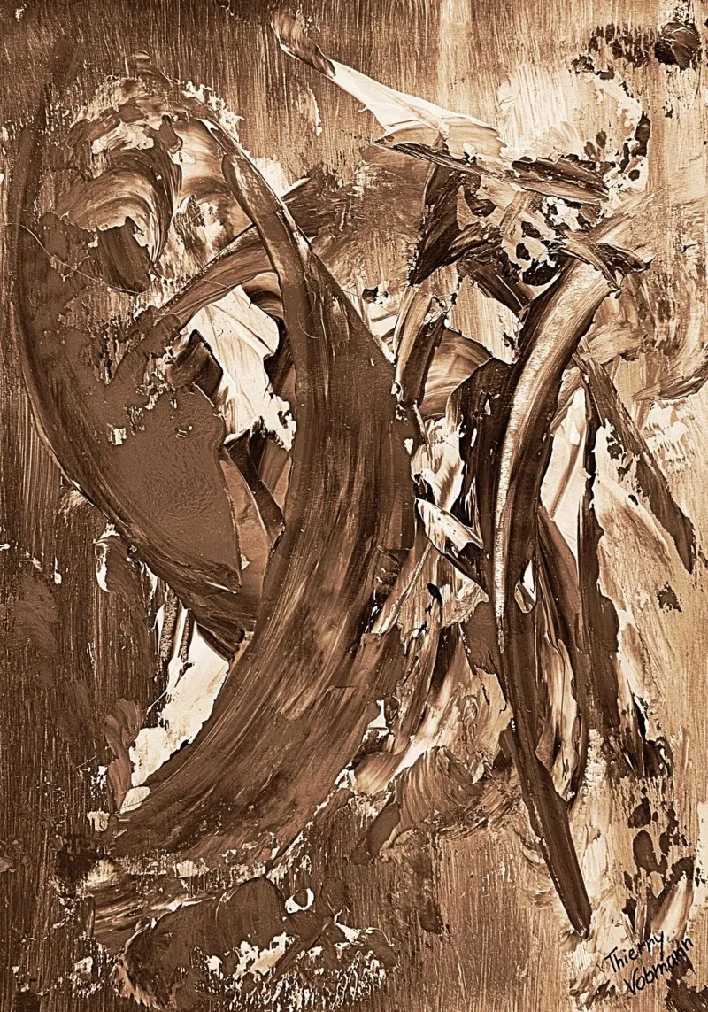 SEPIA 23 canvas by Thierry Vobmann Abstract painting