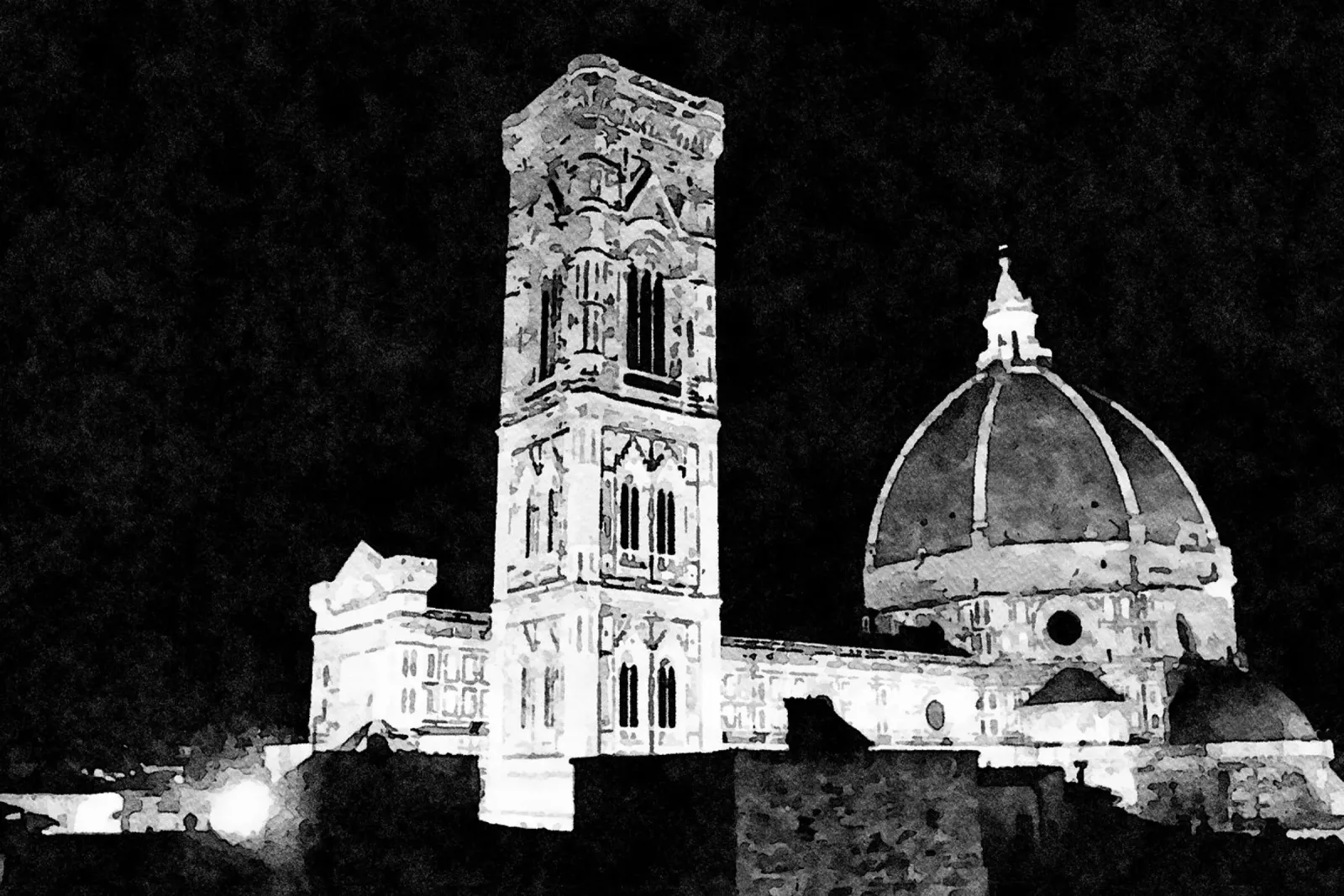 Una notte a Firenze pellicola backlit da Massimo Frascogna