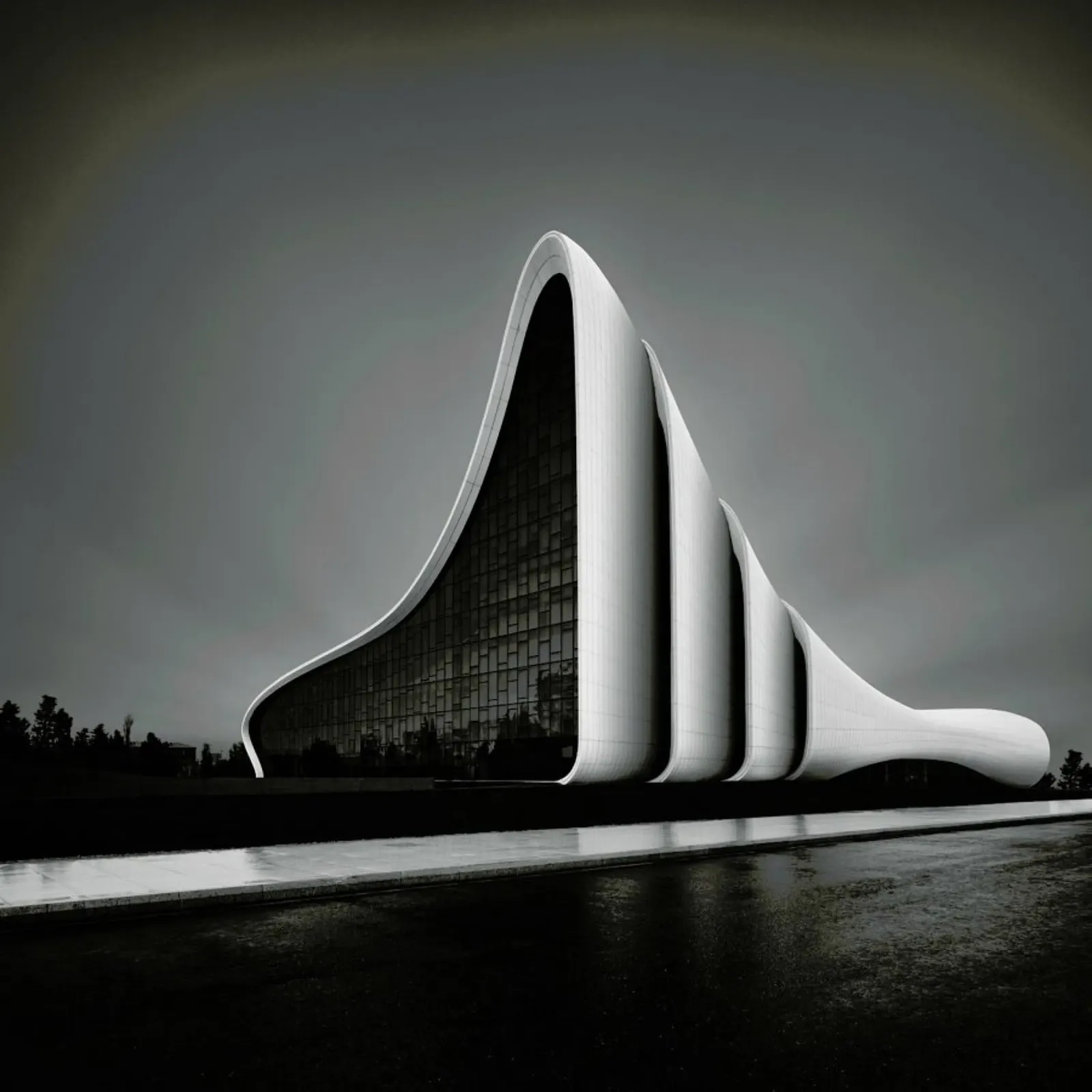 Baku -  Heydar Aliyev Center 1 pellicola backlit da Håggard Photography | Ronny Behnert