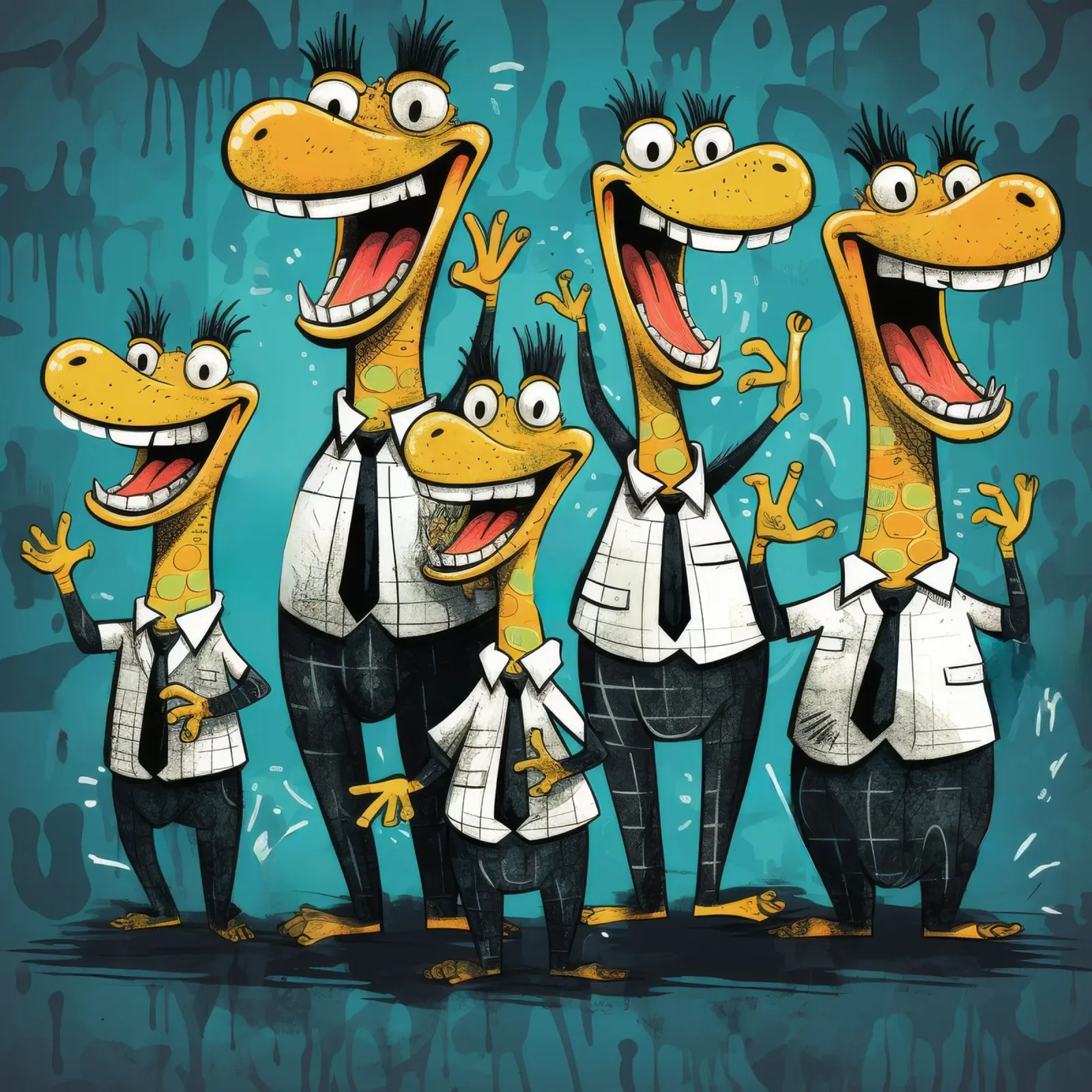 Gang di alligatori retrò plexiglass da Funny Animals