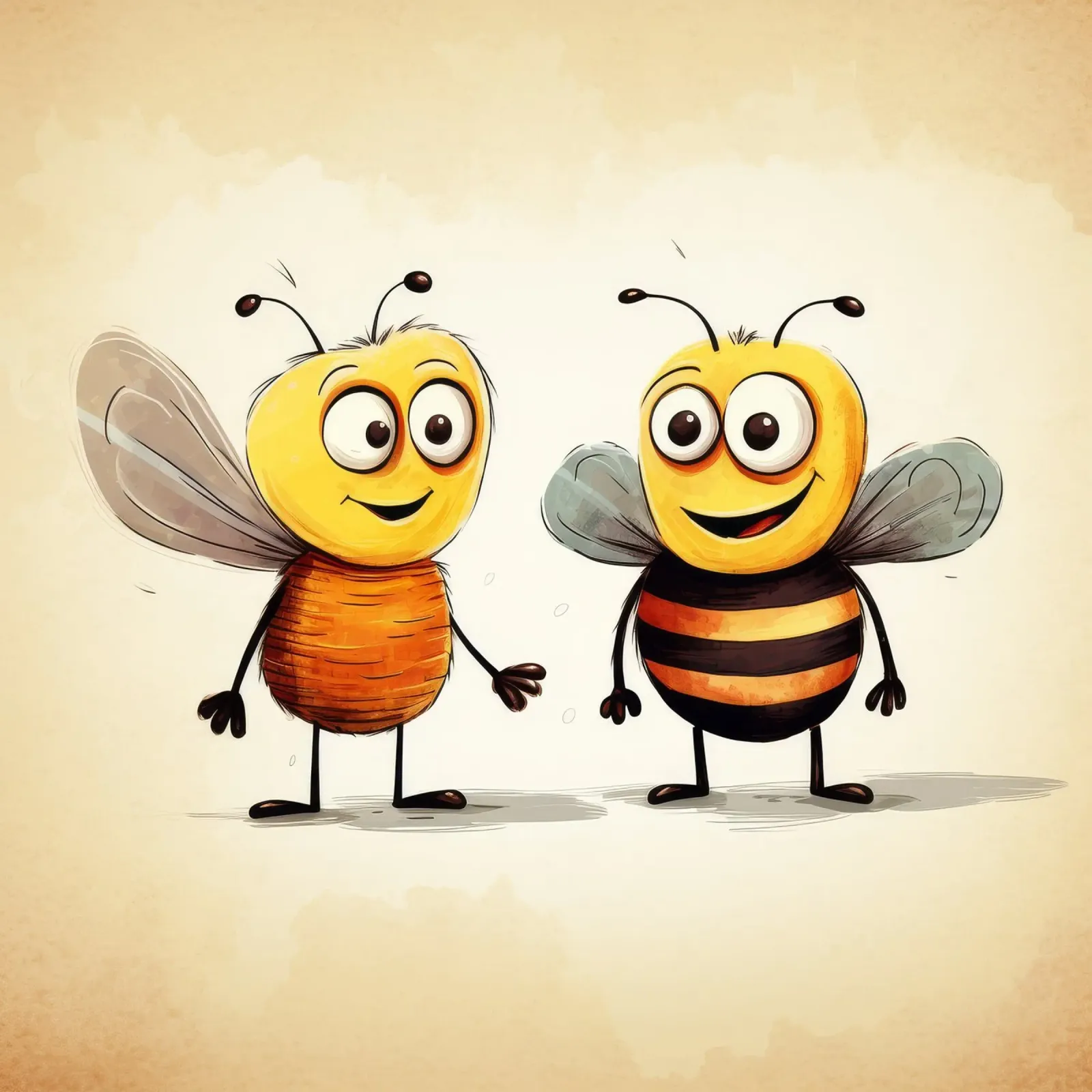 Retro Bee Duo pellicola backlit da Funny Animals