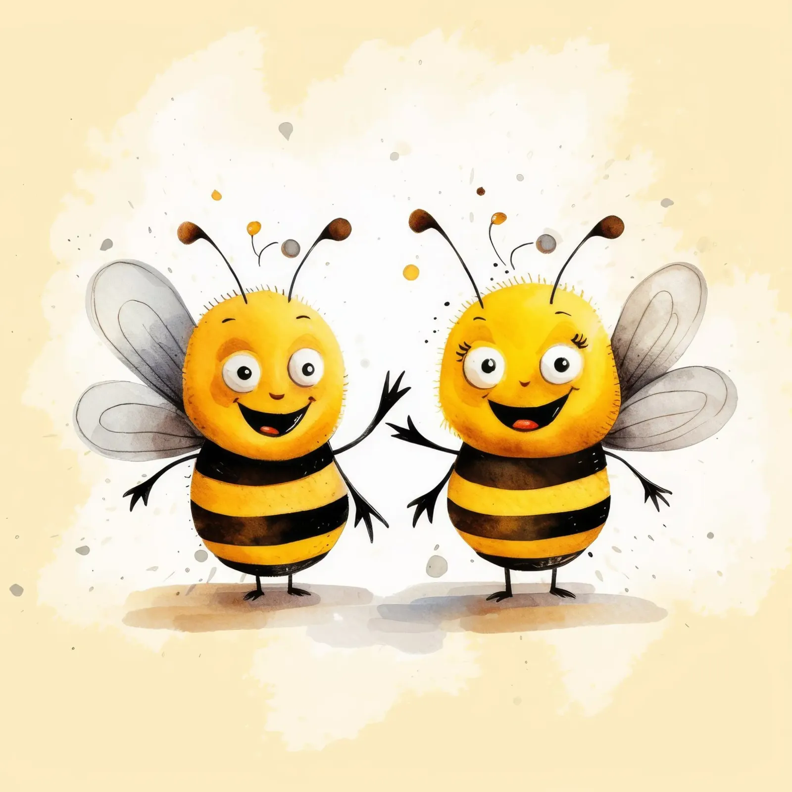 Retro Bee Duo pellicola backlit da Funny Animals