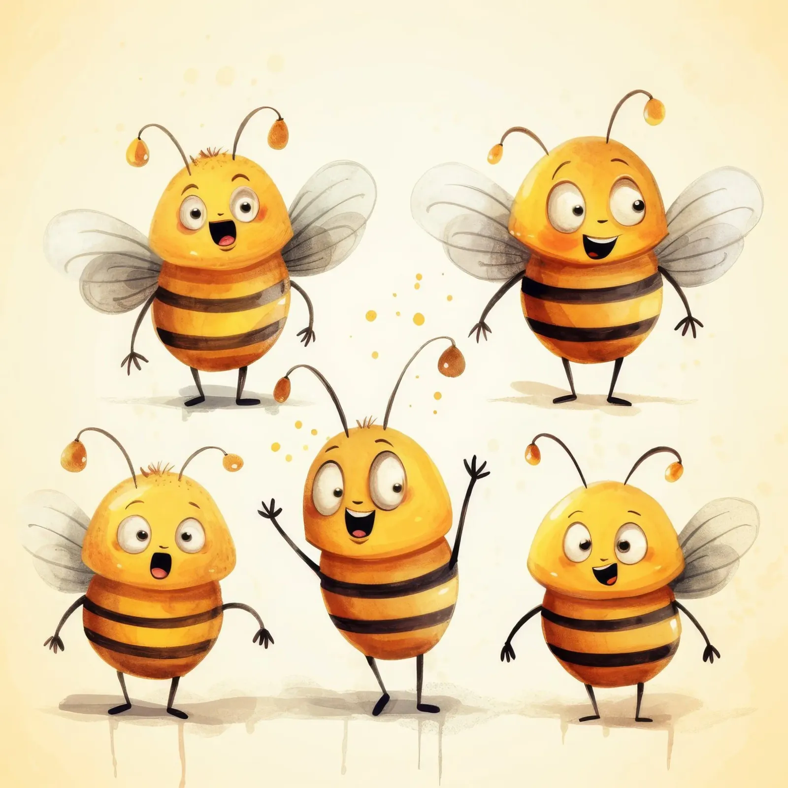 Retro Bee Gang pellicola backlit da Funny Animals