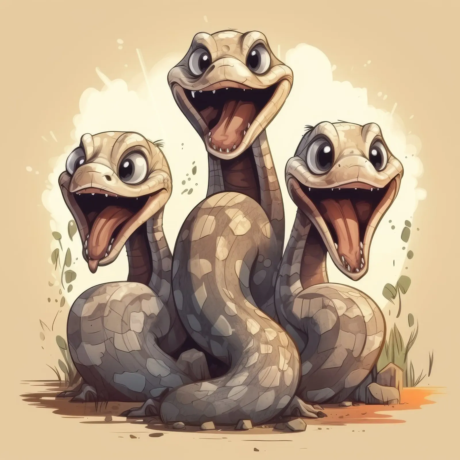 Gang di Boa Constrictor retrò pellicola backlit da Funny Animals