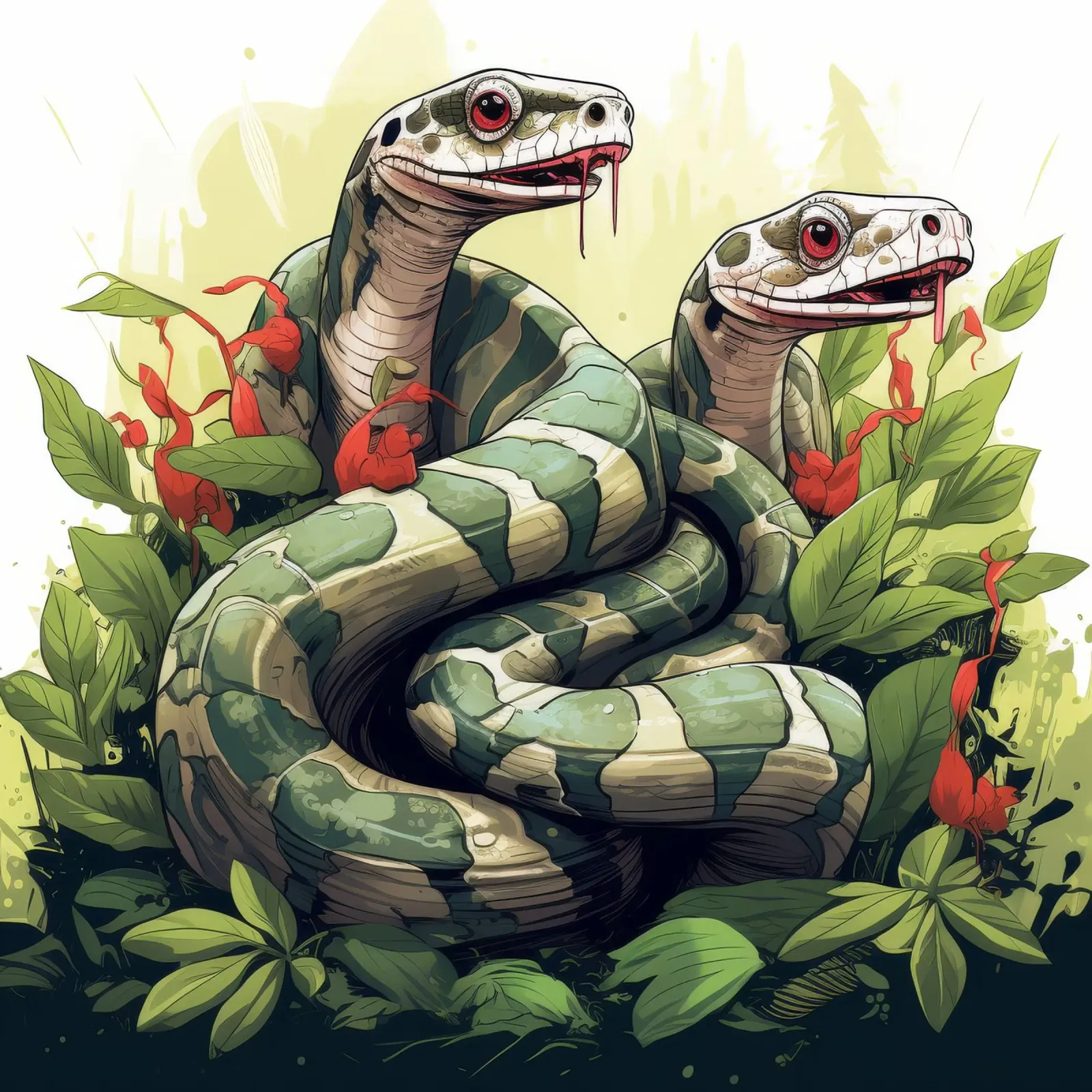 Retro Funny Cute Boa Constrictors Cartoons hahnemühle de Funny Animals