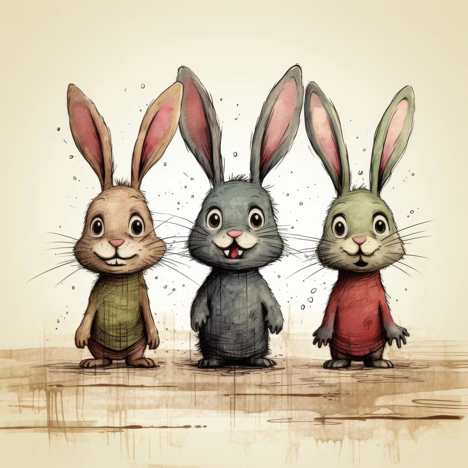 Retro Bunny Gang pellicola backlit da Funny Animals