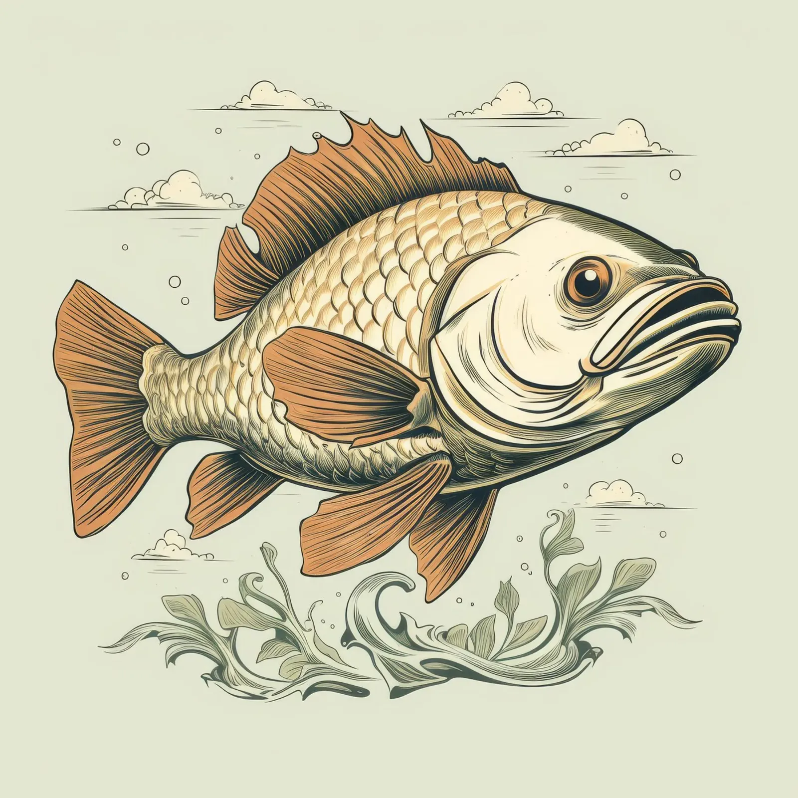 Carpa retrò plexiglass da Funny Animals