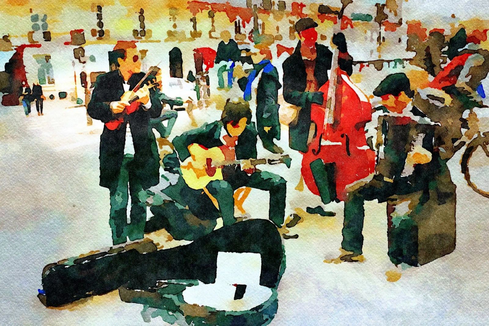 Musicisti in acquerello poster da Massimo Frascogna