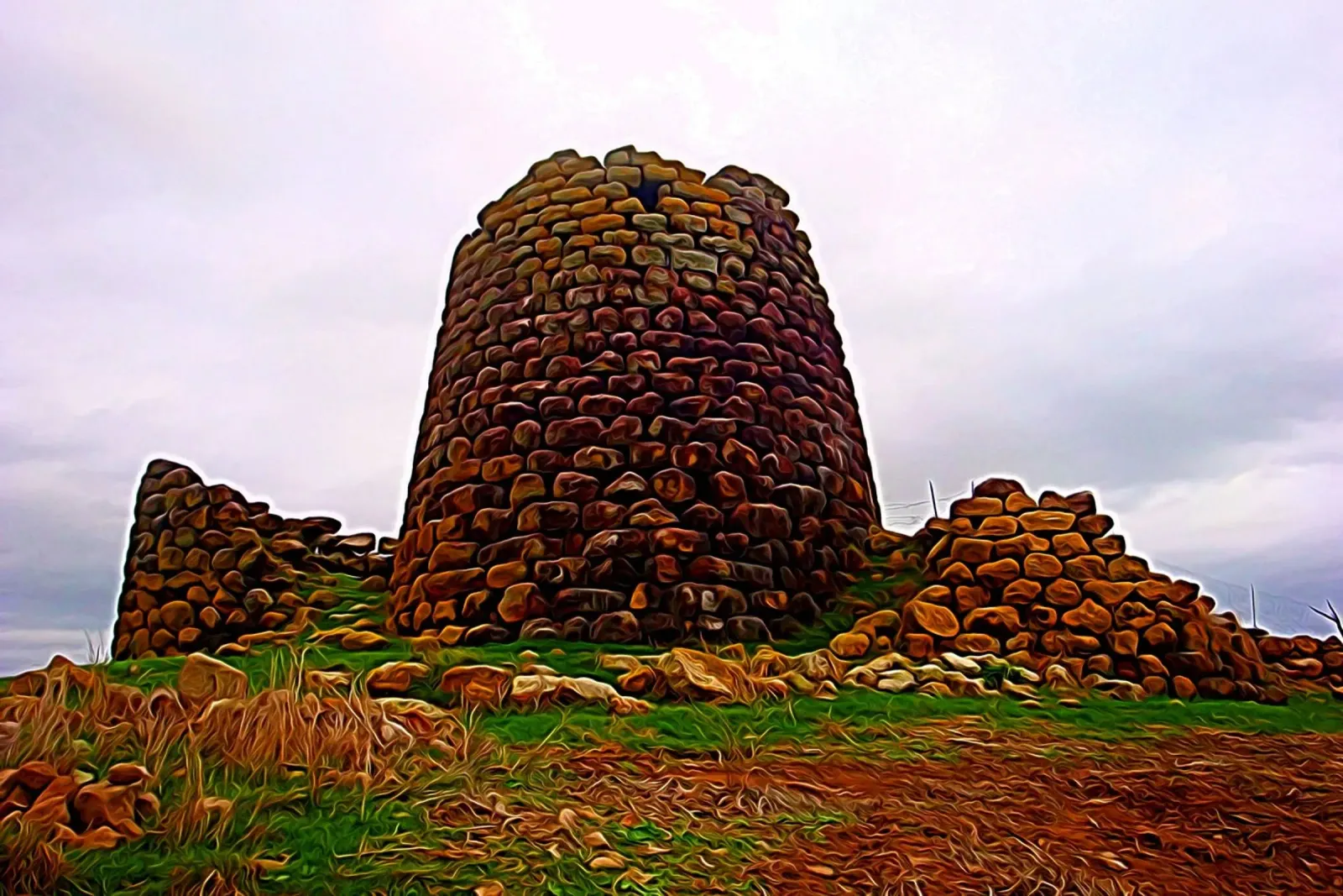 Nuraghe pellicola backlit da Massimo Frascogna