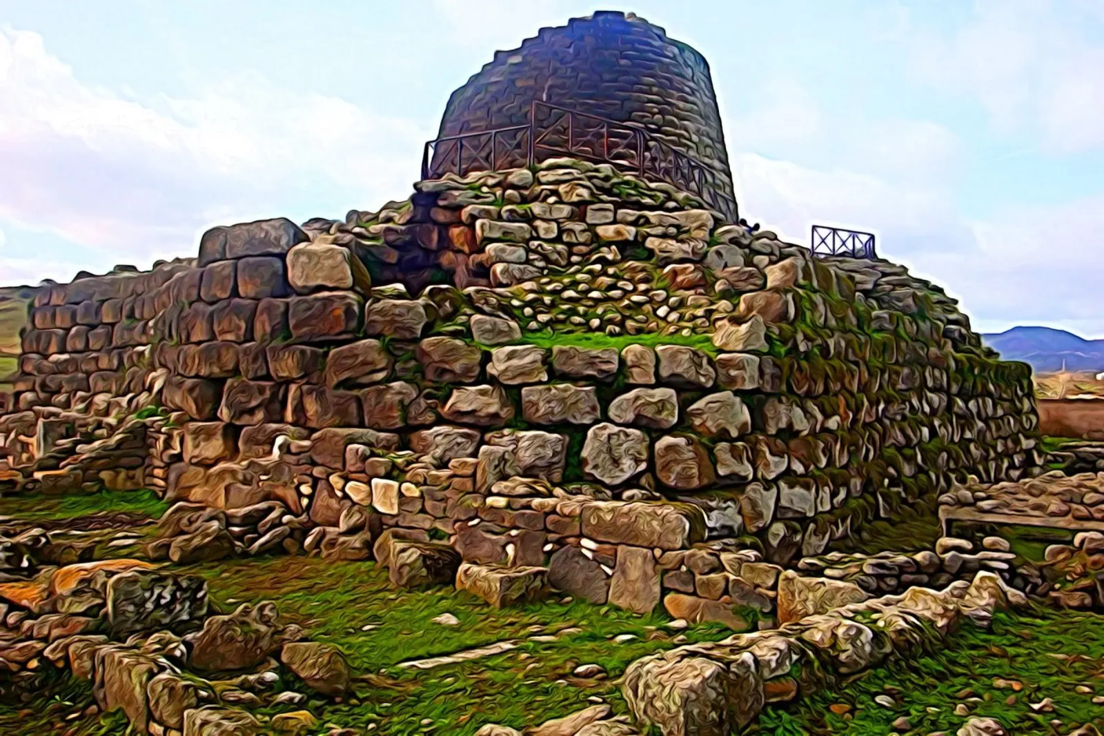 Nuraghe pellicola backlit da Massimo Frascogna
