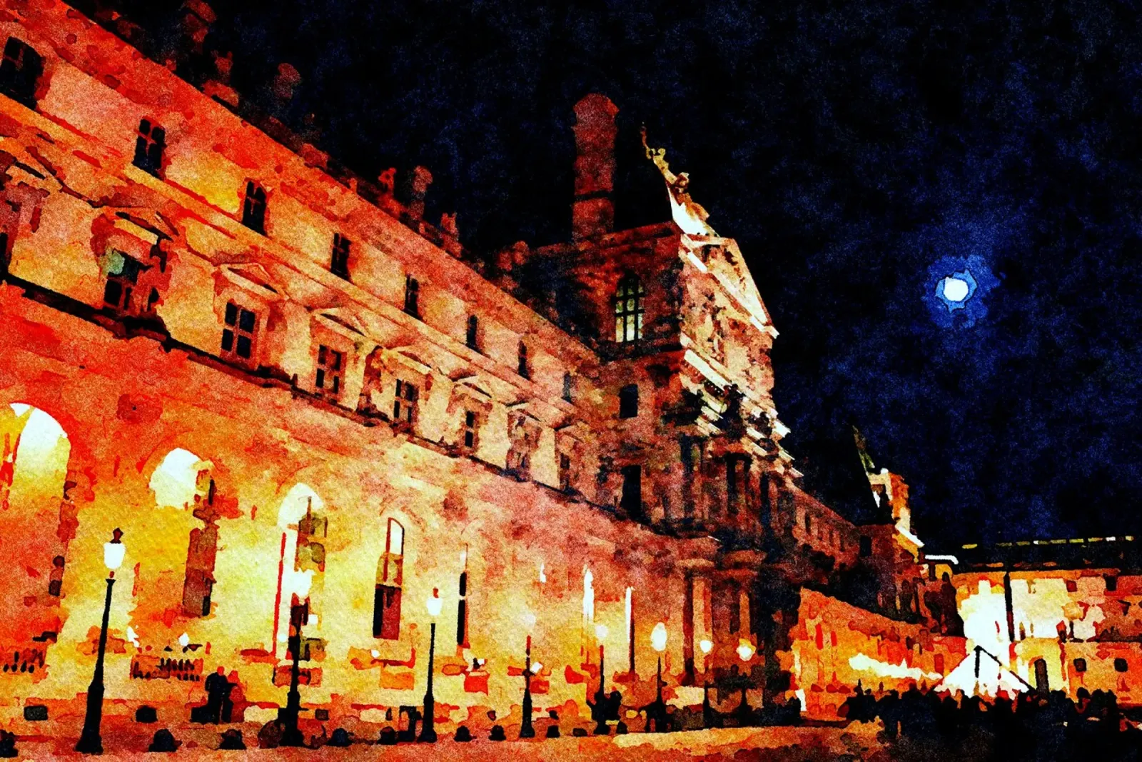 Parigi di notte carta hahnemühle da Massimo Frascogna