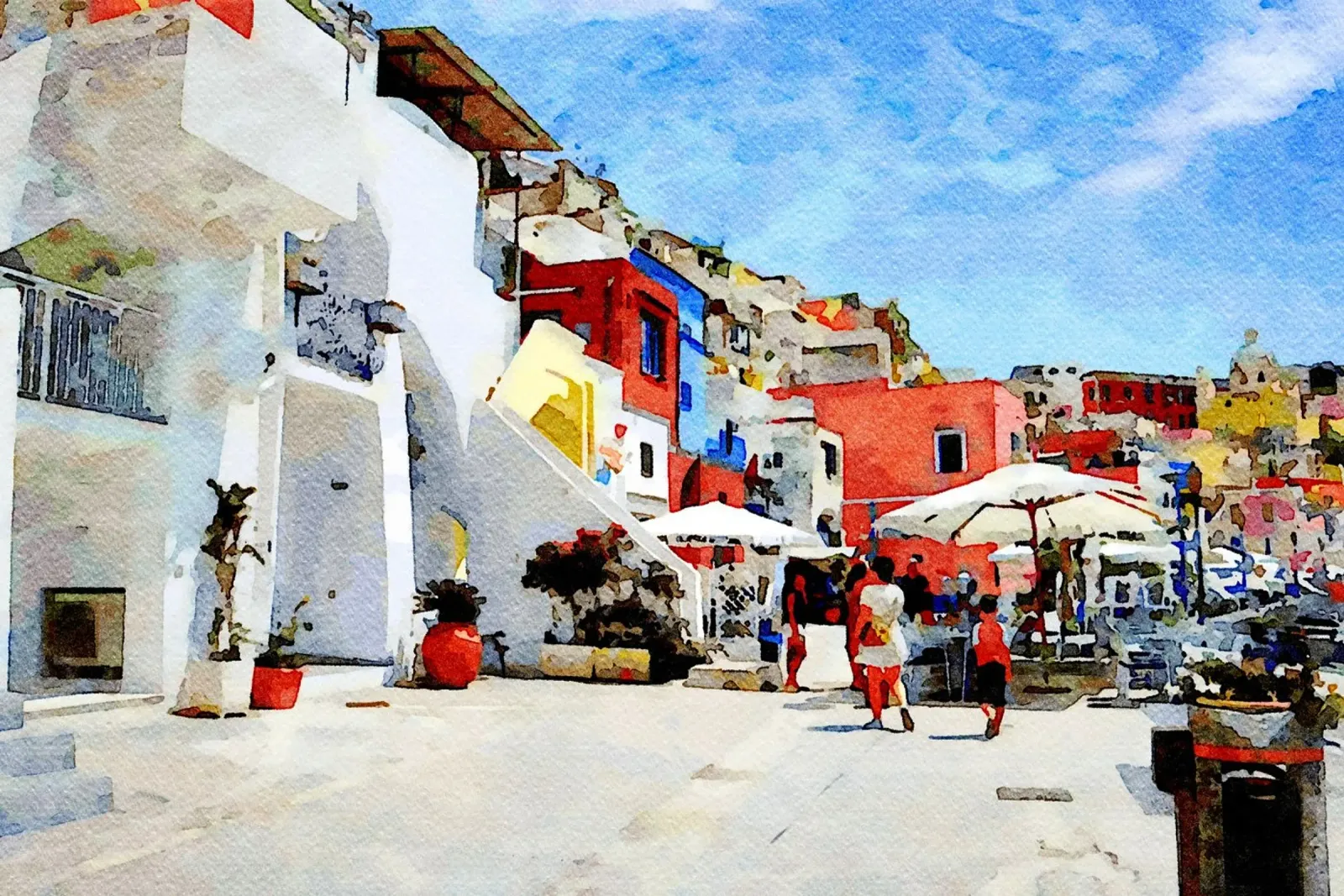 Procida pellicola backlit da Massimo Frascogna