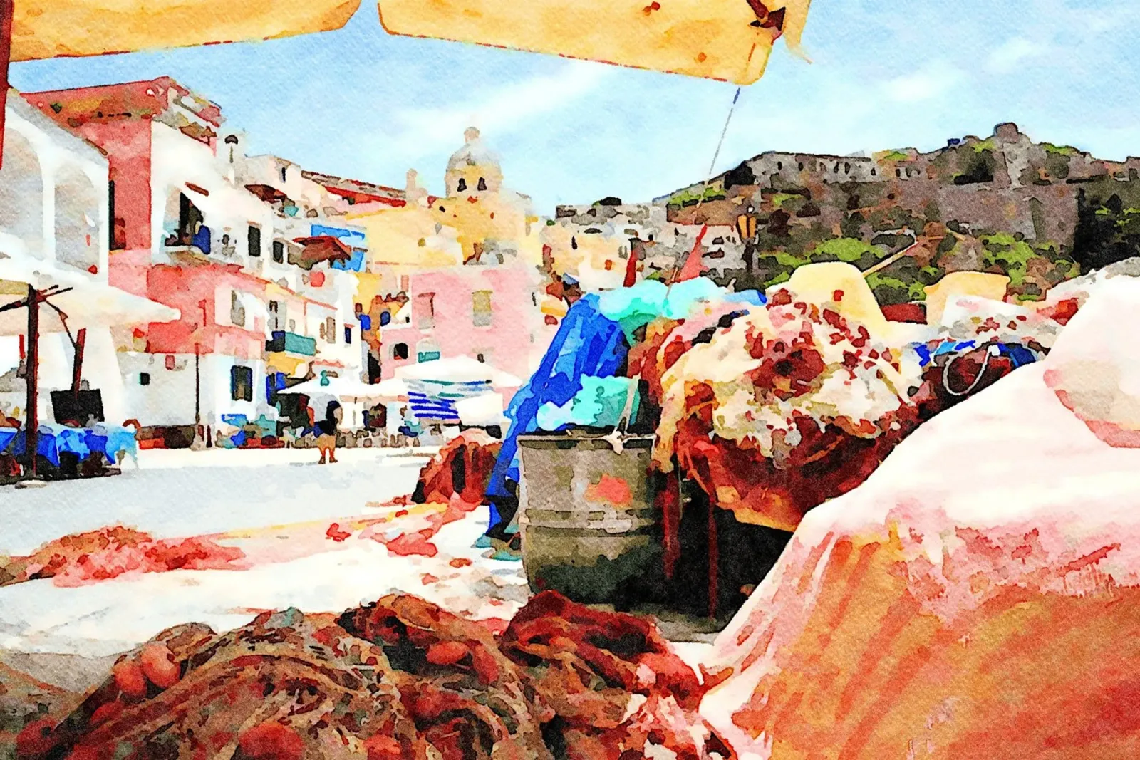Procida pellicola backlit da Massimo Frascogna