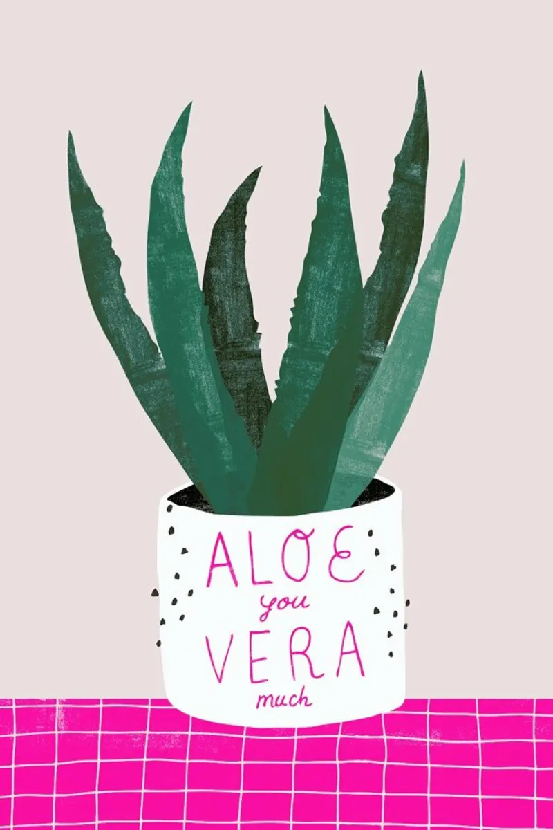 Aloe Vera poster con telaio in alluminio da typealive