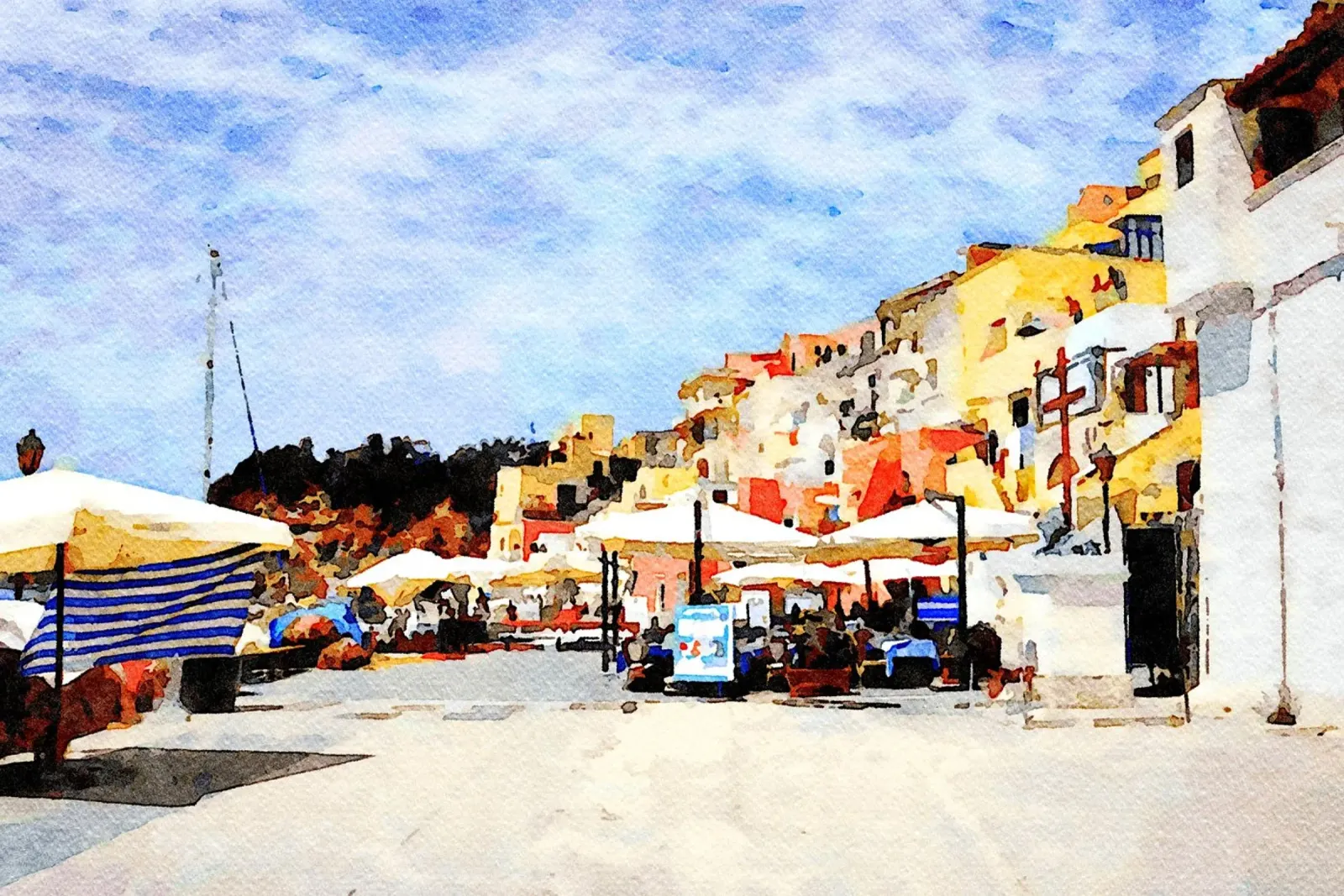 Procida pellicola backlit da Massimo Frascogna