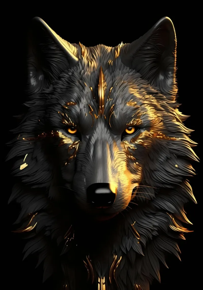 Animal lobo hahnemühle de Pierre Walton