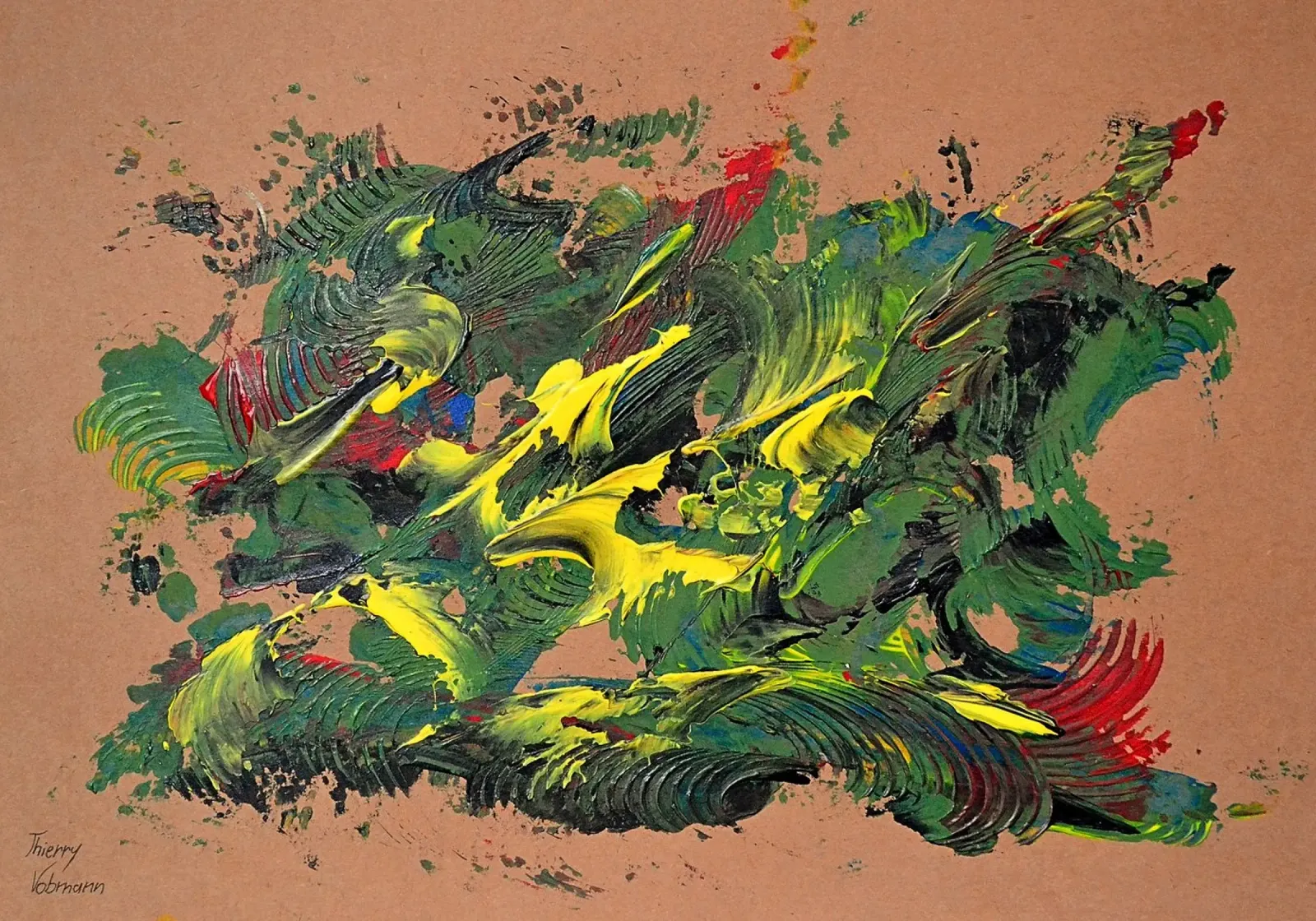 NATURAL STYLE 37 poster con telaio in plastica da Thierry Vobmann Abstract painting