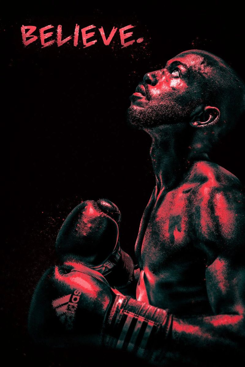 Boxer - believe. Poster von athlete.art