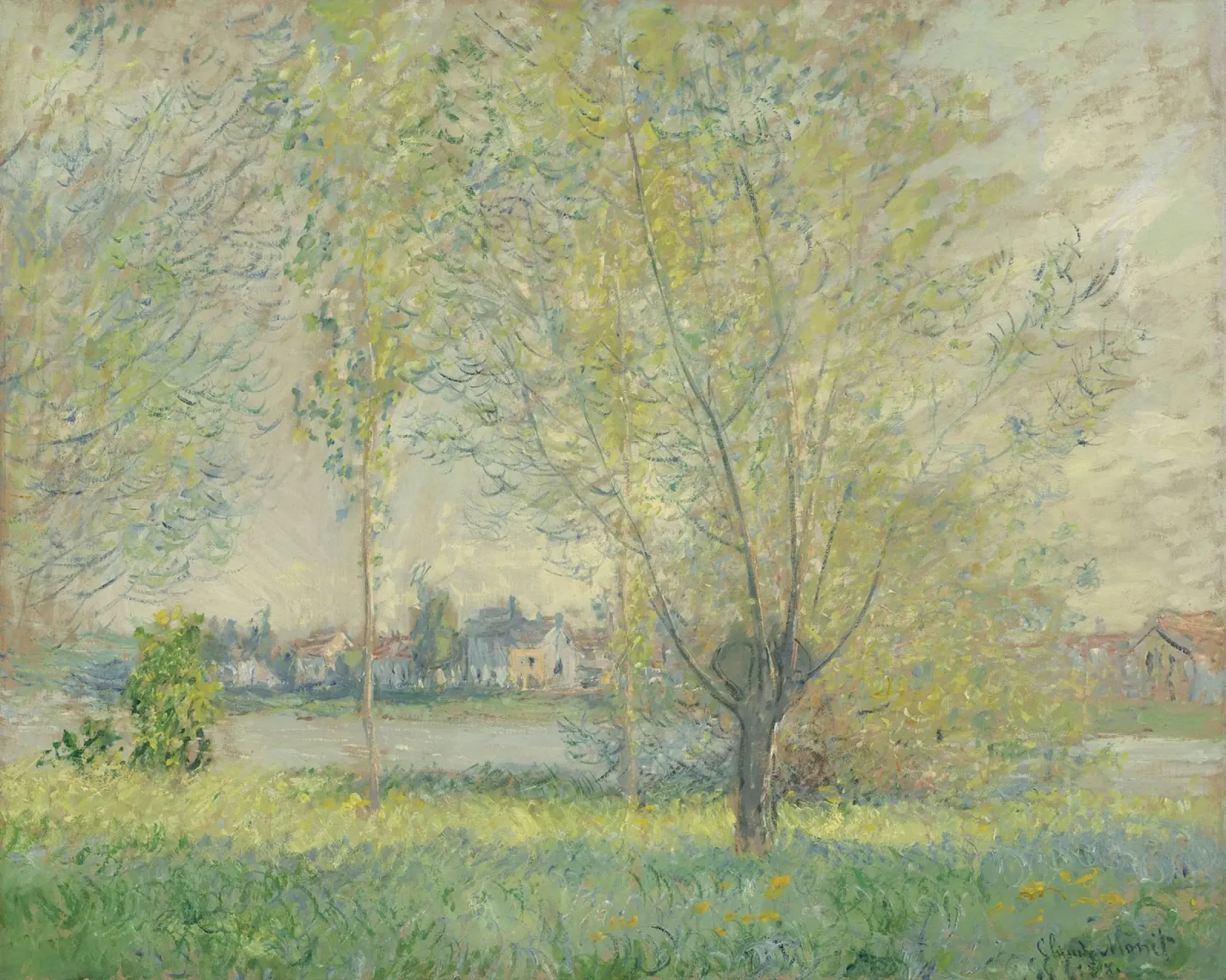 Claude Monet - Die Weiden Hahnemühle von Timeless Artworks