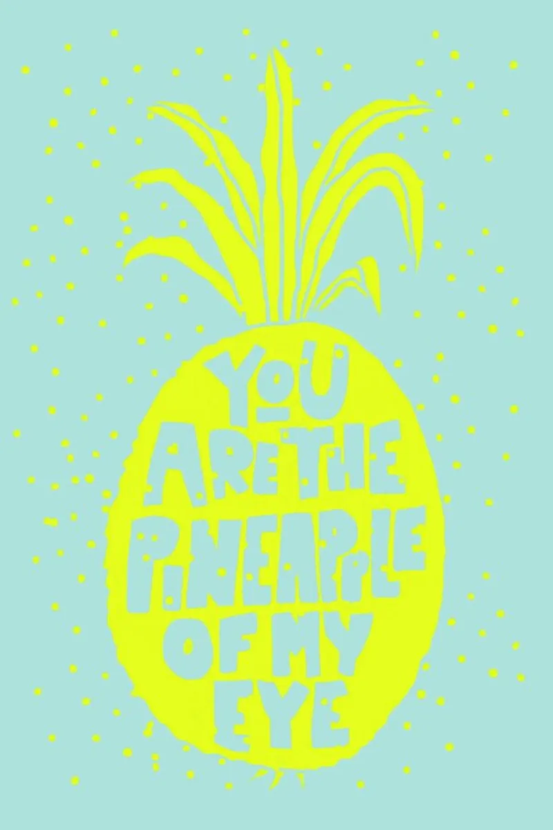 Ananas No. 2 poster con telaio in legno da typealive