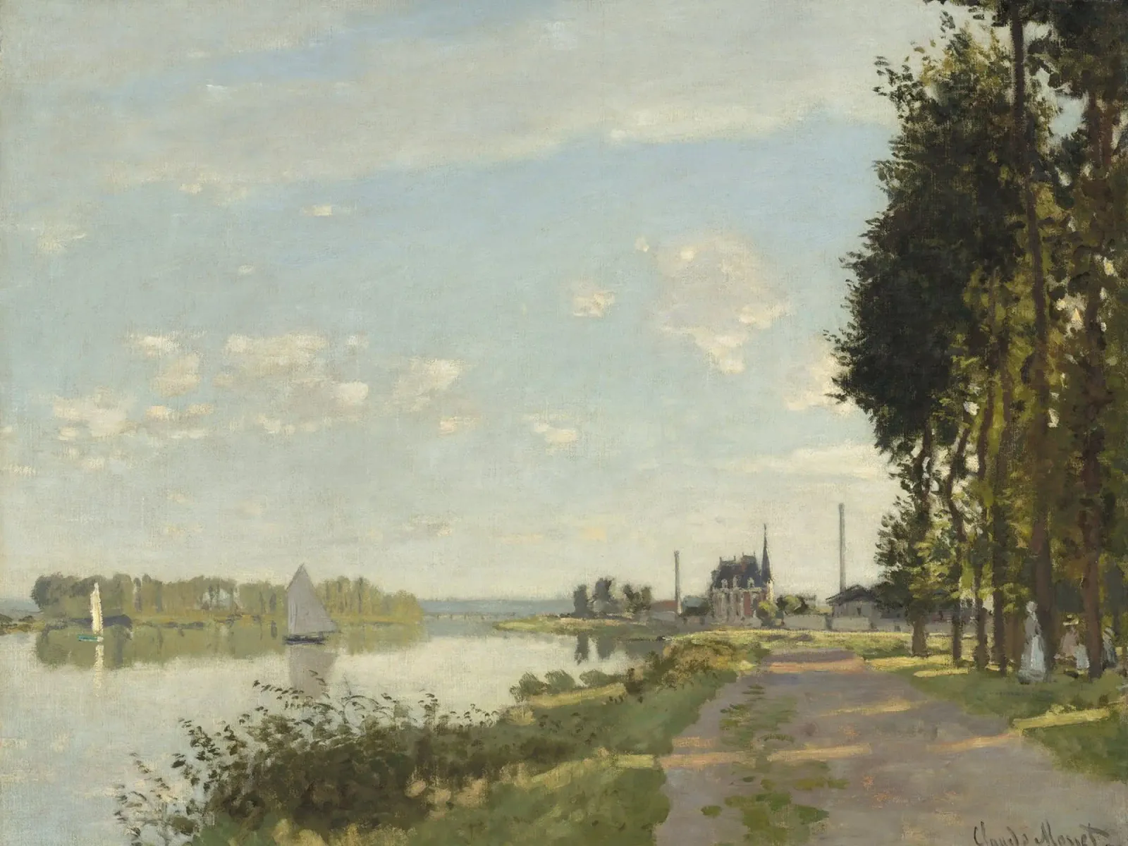 Claude Monet - Argenteuil pellicola backlit da Timeless Artworks