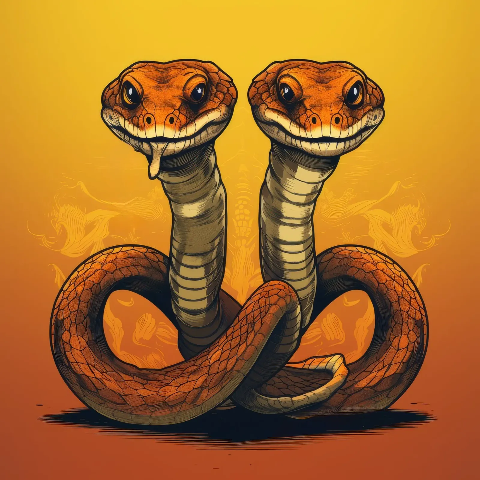 Duo Cobra retrò pellicola backlit da Funny Animals
