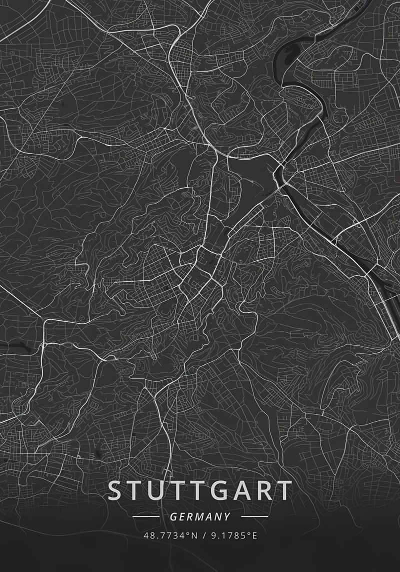 Stuttgart, Germany Poster von Christopher Adams