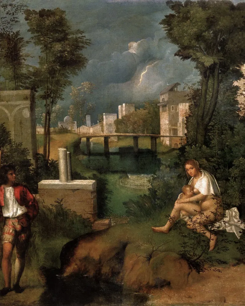 Giorgione The Tempest alluminio dibond da Timeless Artworks