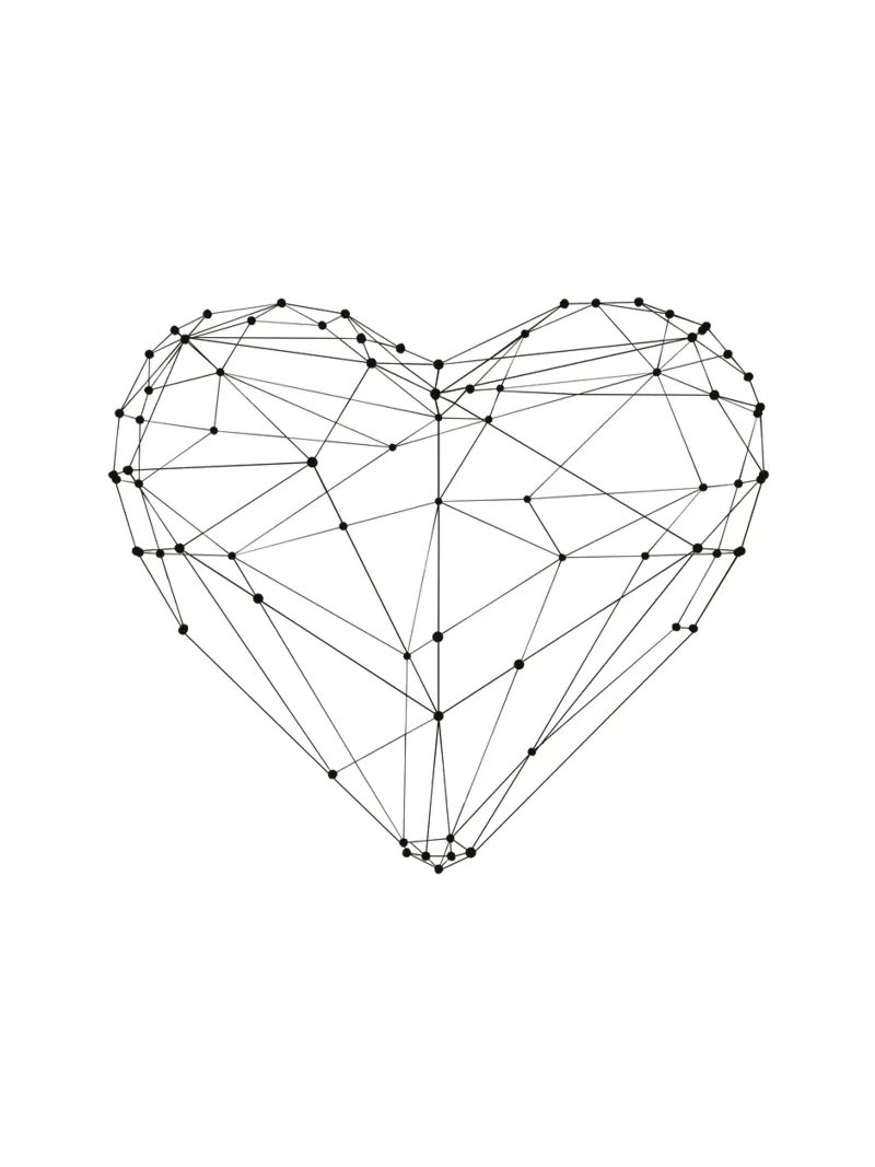 Cuore d'amore geometrico Design minimalista pellicola backlit da THE MOTIVATED TYPE
