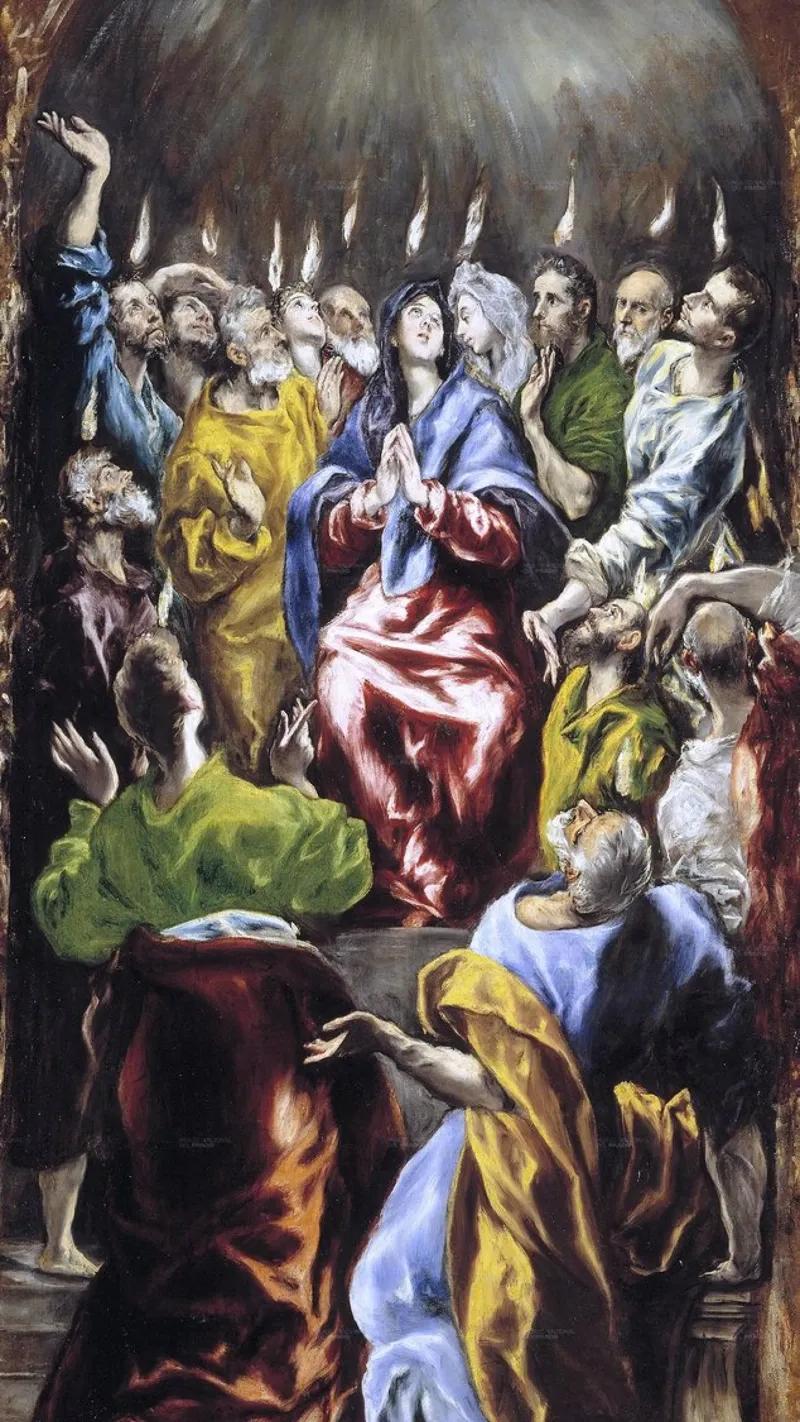 El Greco (Domenikos Theotokopoulos) Pentecoste carta hahnemühle da Timeless Artworks