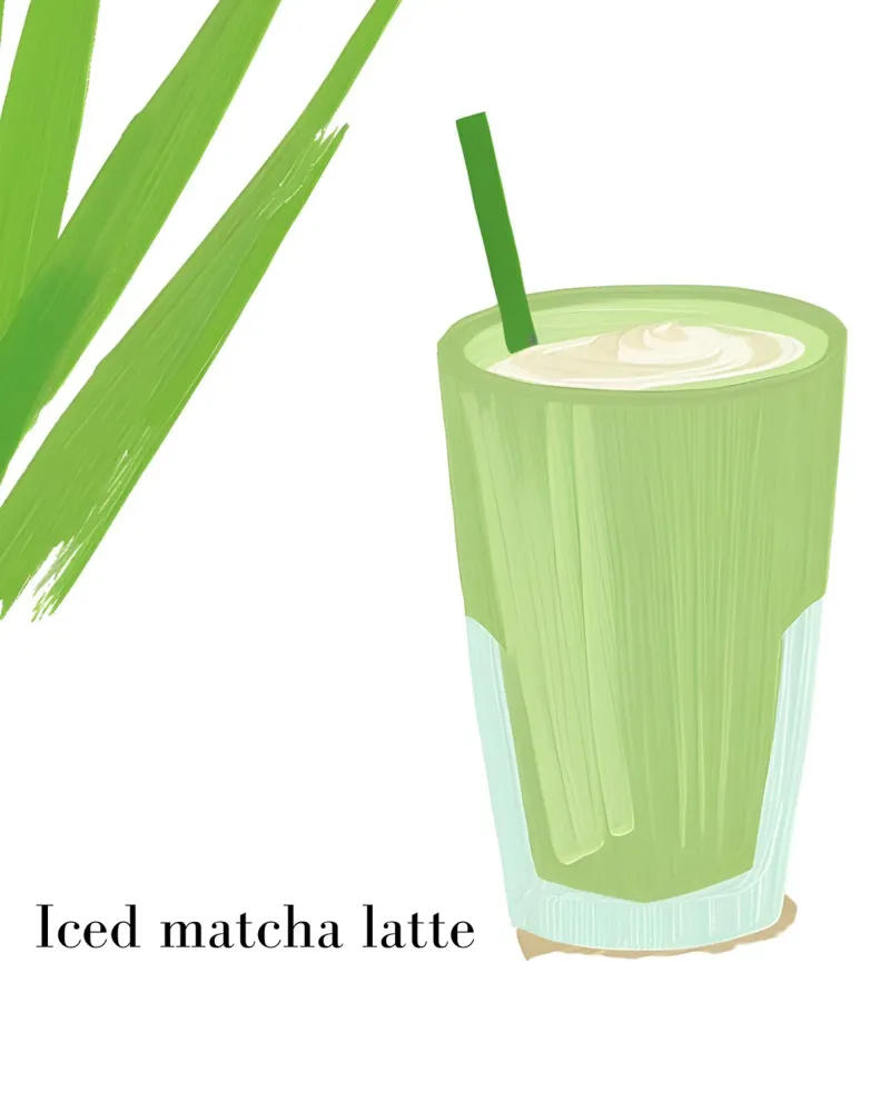 Iced matcha latte plexiglass da designsbysophia