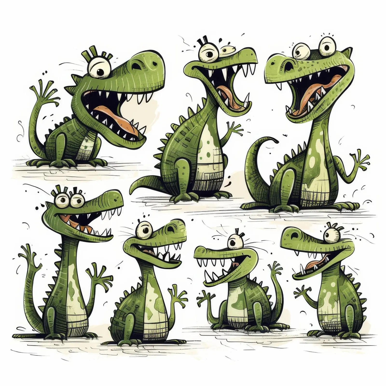 Retro Crocodile Gang pellicola backlit da Funny Animals