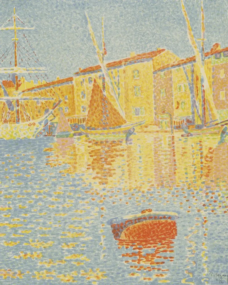 Paul Signac - Saint Tropez Harbour acrylic glass by Timeless Artworks