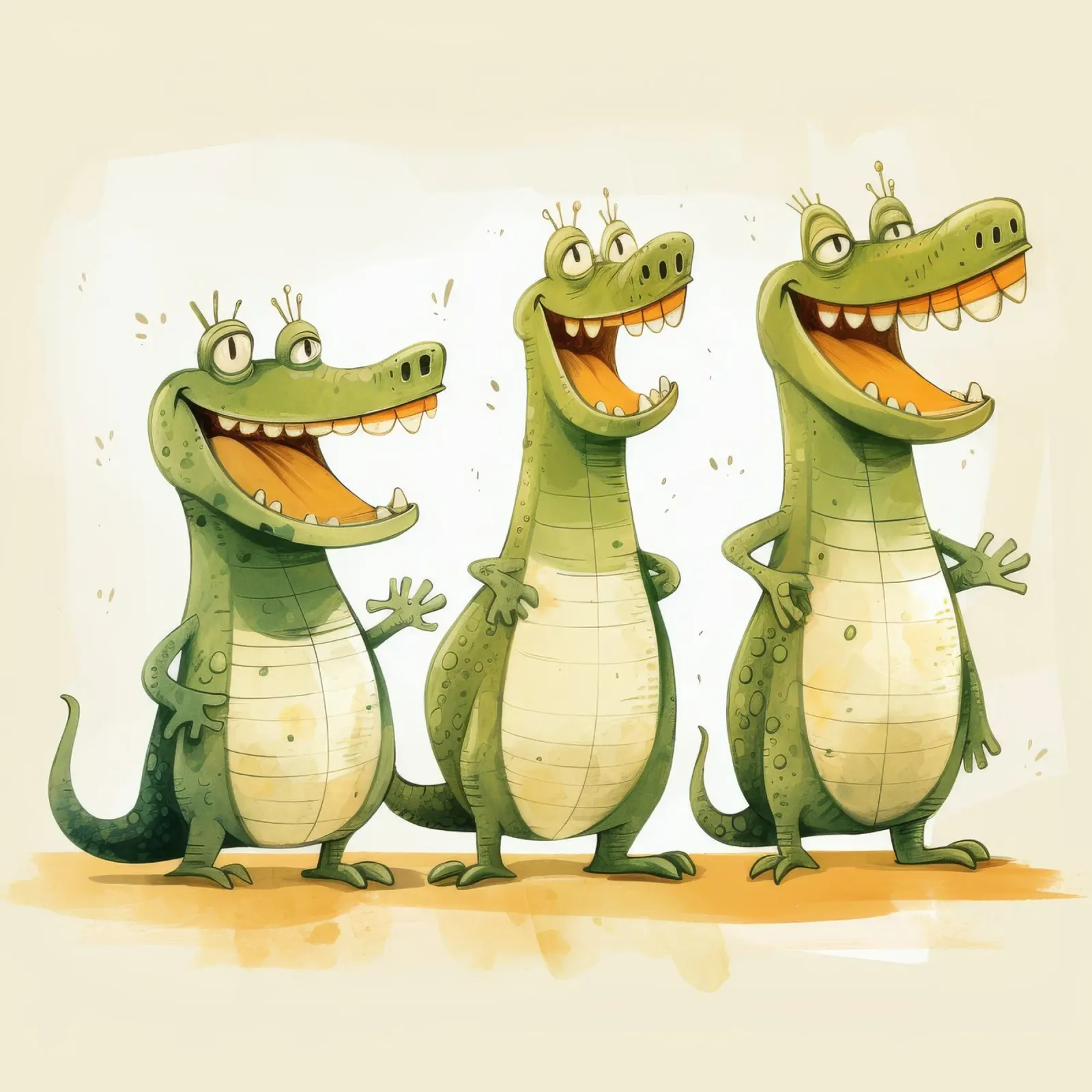 Retro Crocodile Gang pellicola backlit da Funny Animals