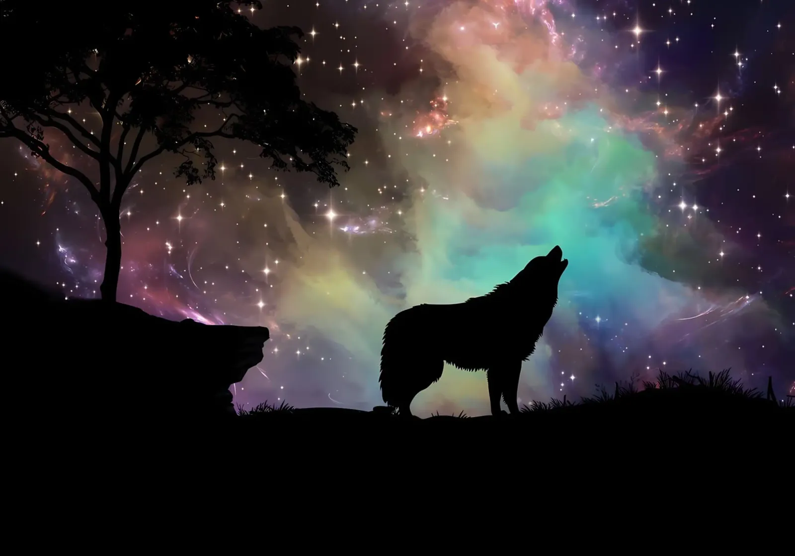 Animale lupo pellicola backlit da Pierre Walton