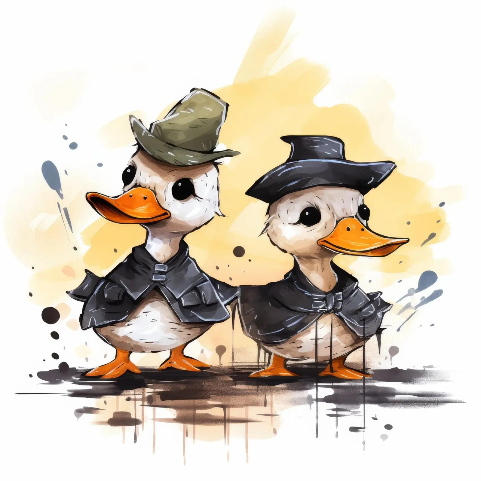 Retro Duck Duo pellicola backlit da Funny Animals