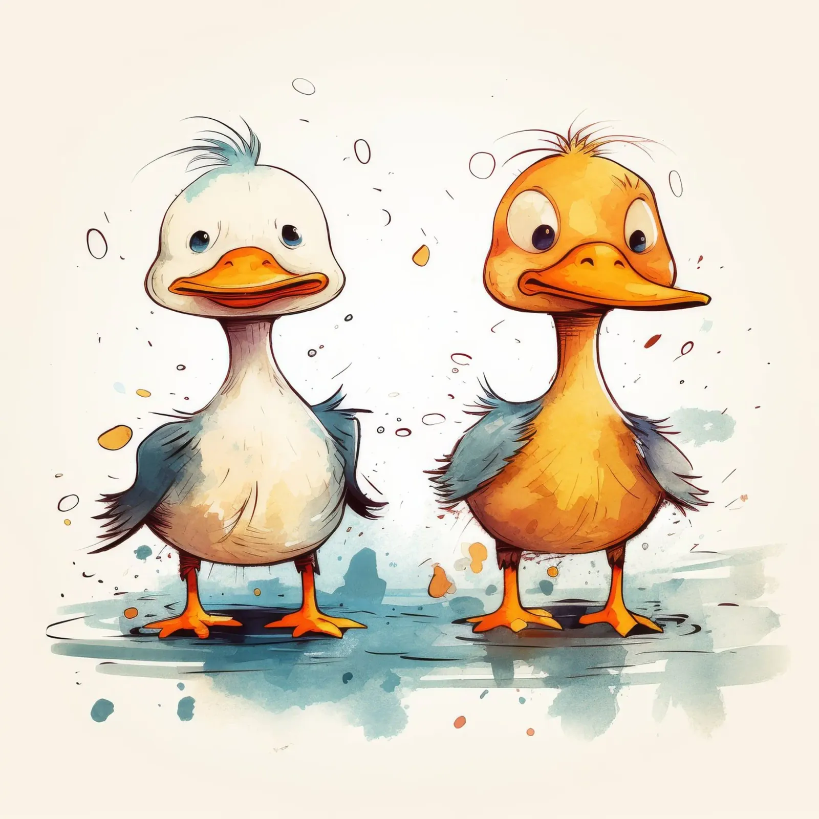 Retro Duck Duo pellicola backlit da Funny Animals