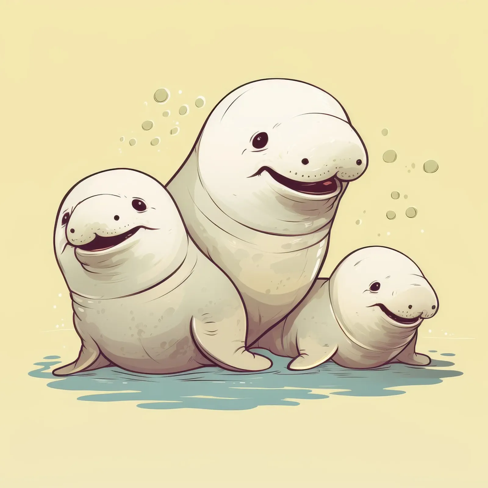 Retro Dugong Gang pellicola backlit da Funny Animals