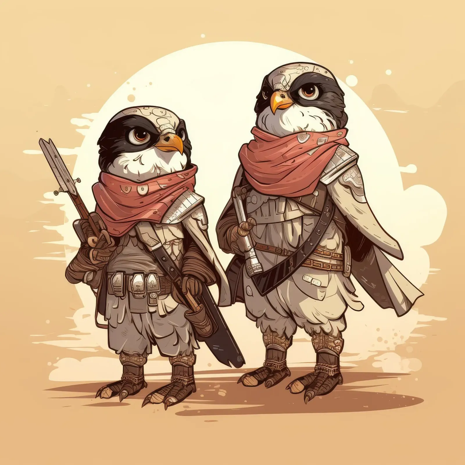 Retro Falcon Duo poster da Funny Animals