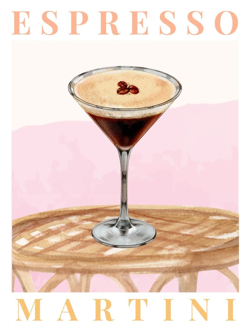 Espresso Martini Poster, Cocktail Poster, Cocktail Druck Poster von TheCocktailClub