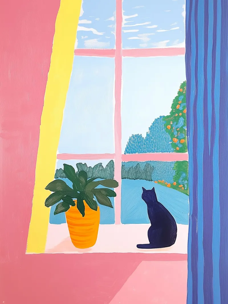 Impatient Cat at the Window forex plate by studiofox