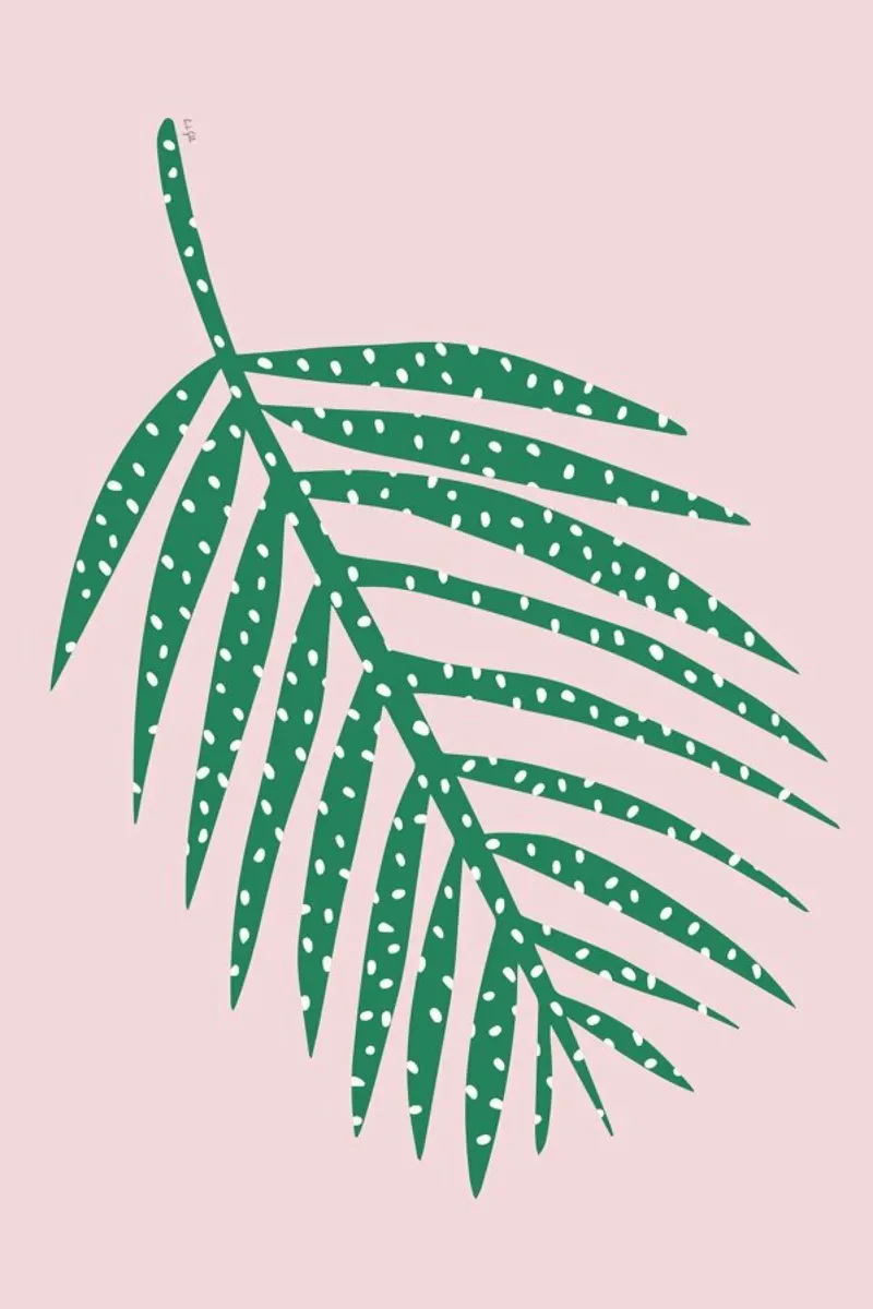 Polka Dot Leaf in Pink pellicola backlit da Linda Gobeta