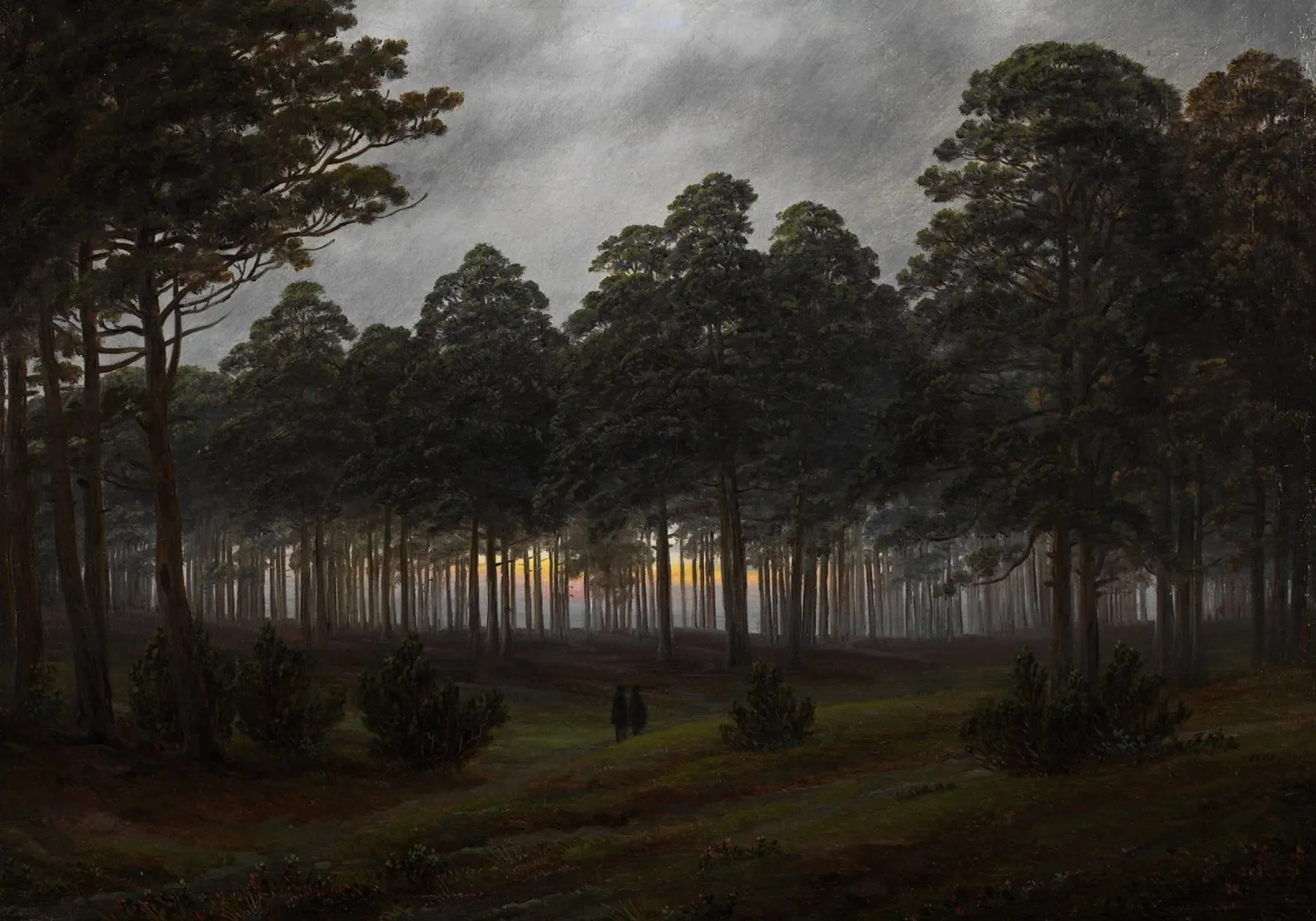 Caspar David Friedrich - The Times of Day - The Evening canvas by Timeless Artworks