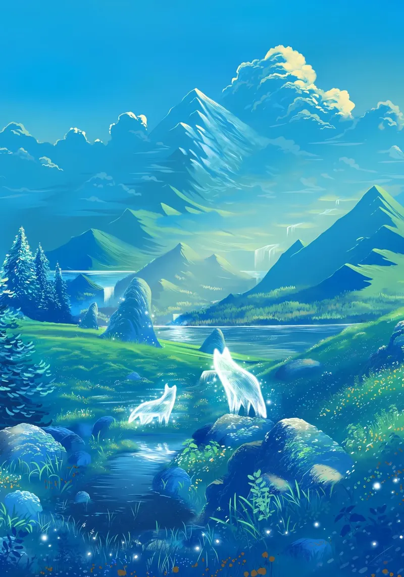 Animale lupo poster da Pierre Walton