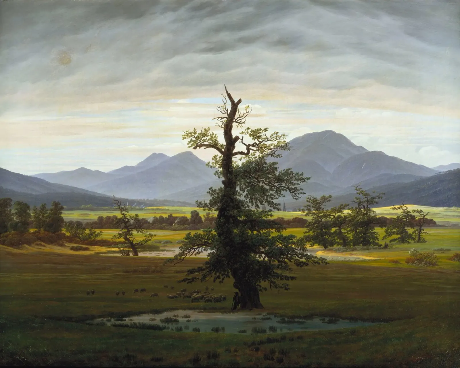 Caspar David Friedrich - The Lone Tree hahnemühle by Timeless Artworks