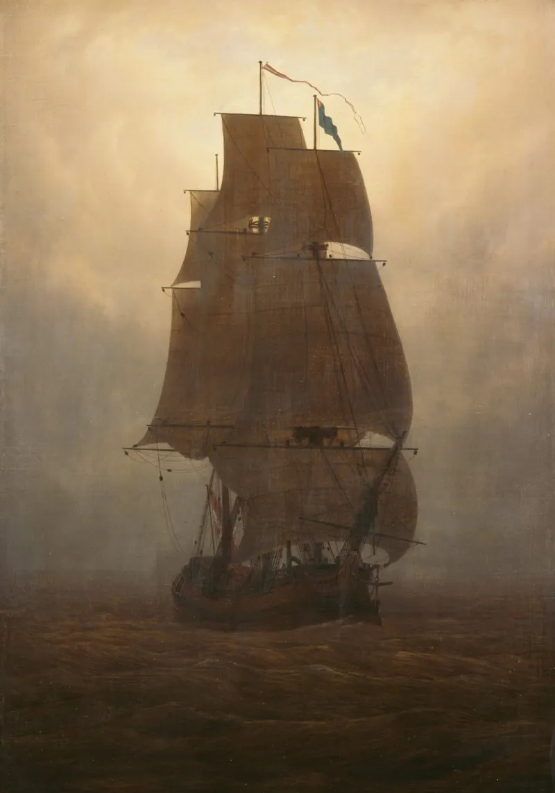 Caspar David Friedrich - Veliero pellicola backlit da Timeless Artworks