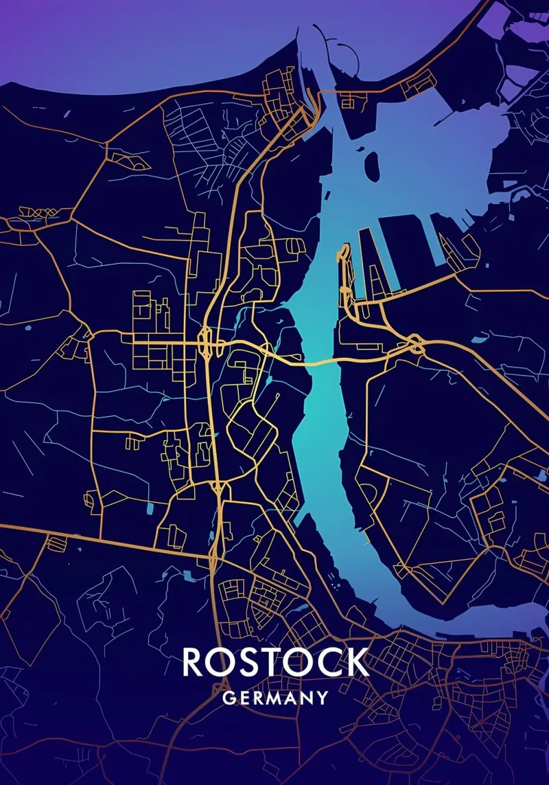 Rostock poster con telaio in plastica da Christopher Adams