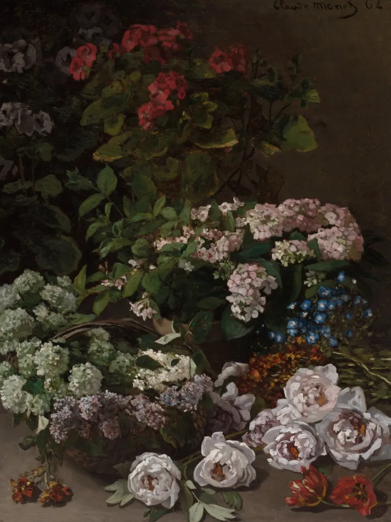 Claude Monet - Fiori di primavera (1864) pellicola backlit da Timeless Artworks