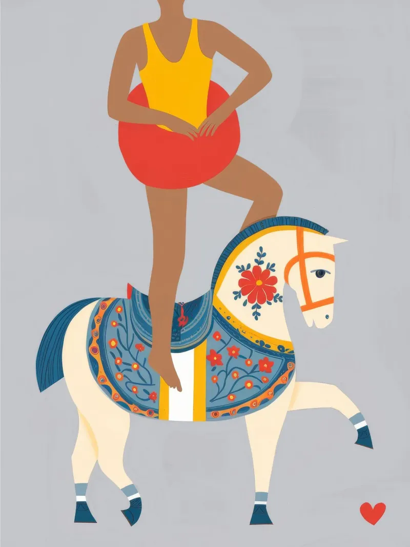Horse Rider Pose alu-dibond by Demar Galleria
