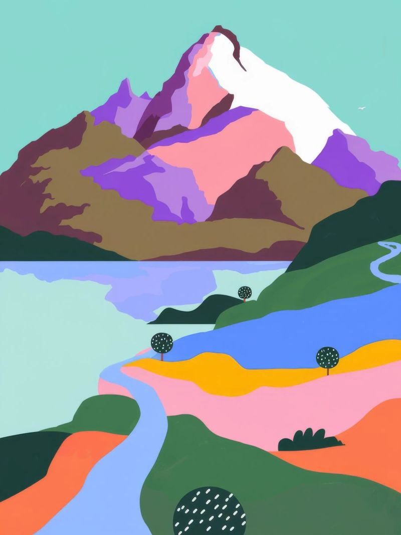 Mountain River Scene poster by Demar Galleria
